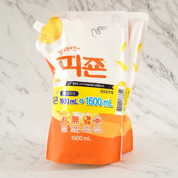 피죤 섬유유연제 미모사선샤인 1.6+1.6L